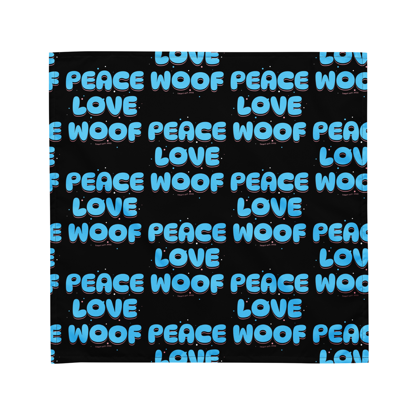 Peace Love Woof Bandana