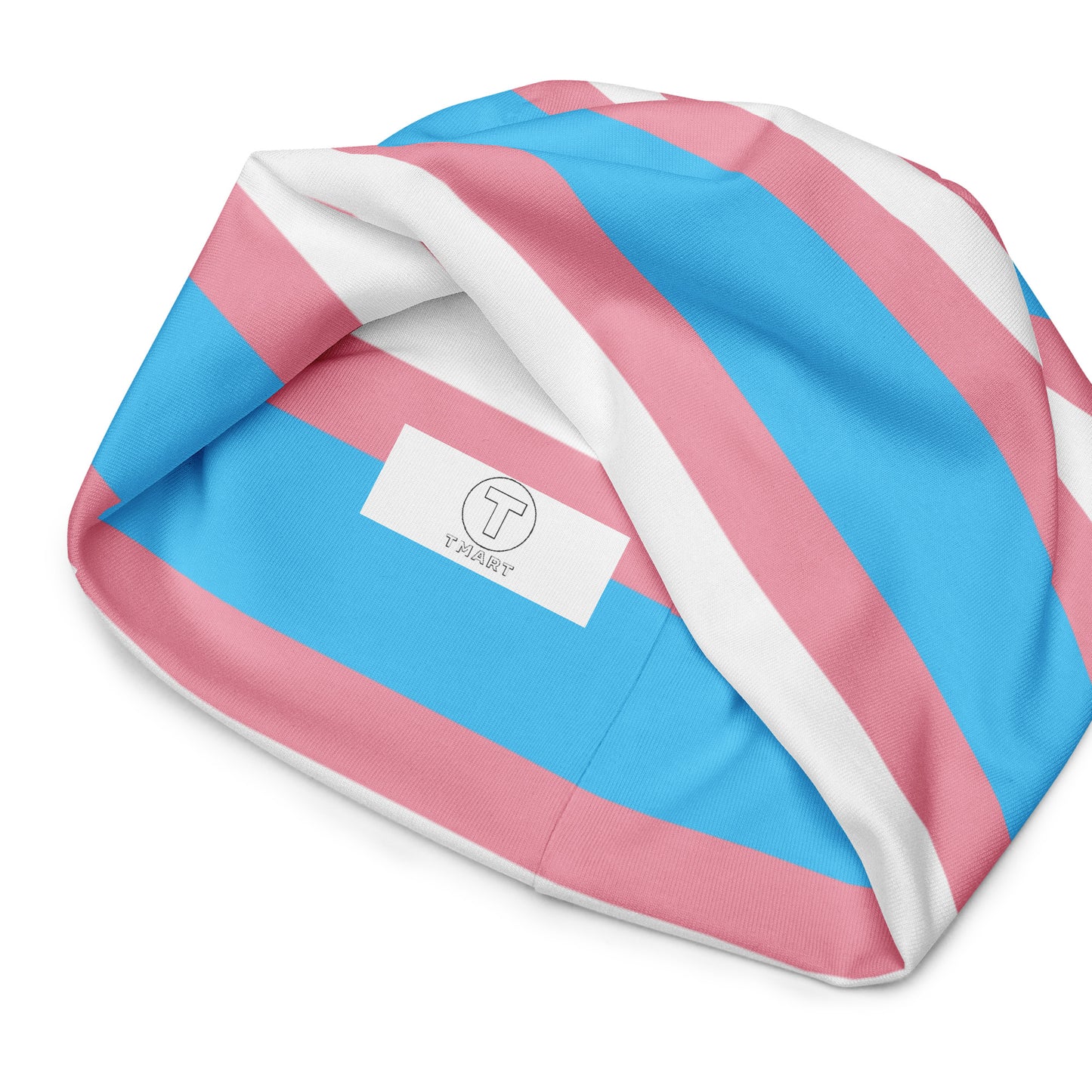 Trans Flag Print Beanie