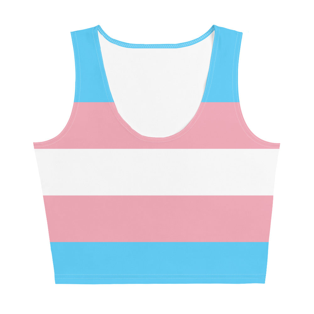 Trans Flag Crop Top
