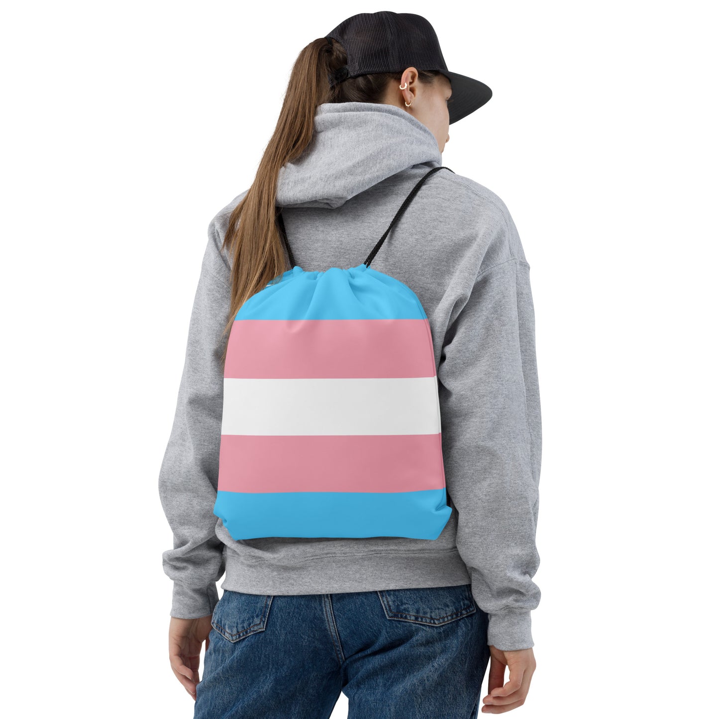 Trans Pride Drawstring bag
