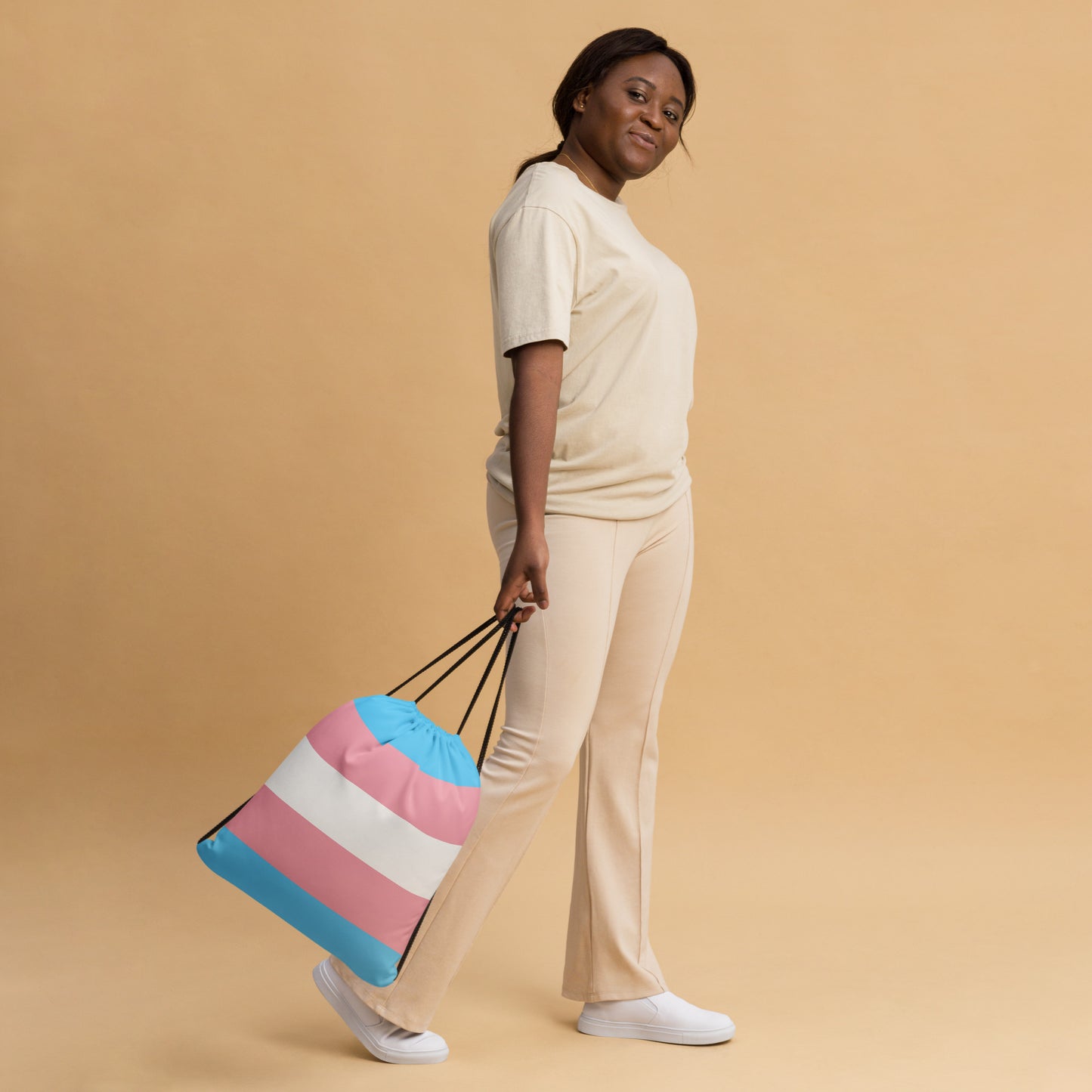 Trans Pride Drawstring bag