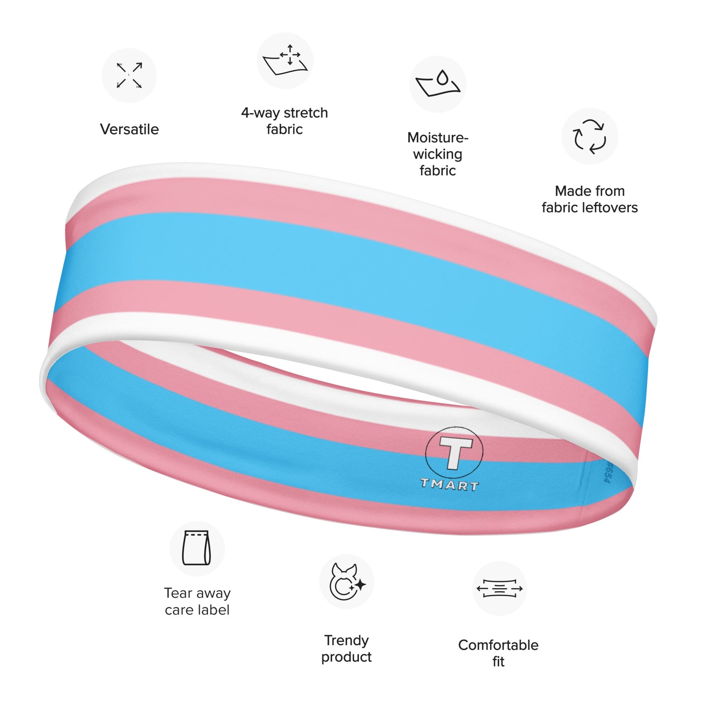 Trans Flag Headband