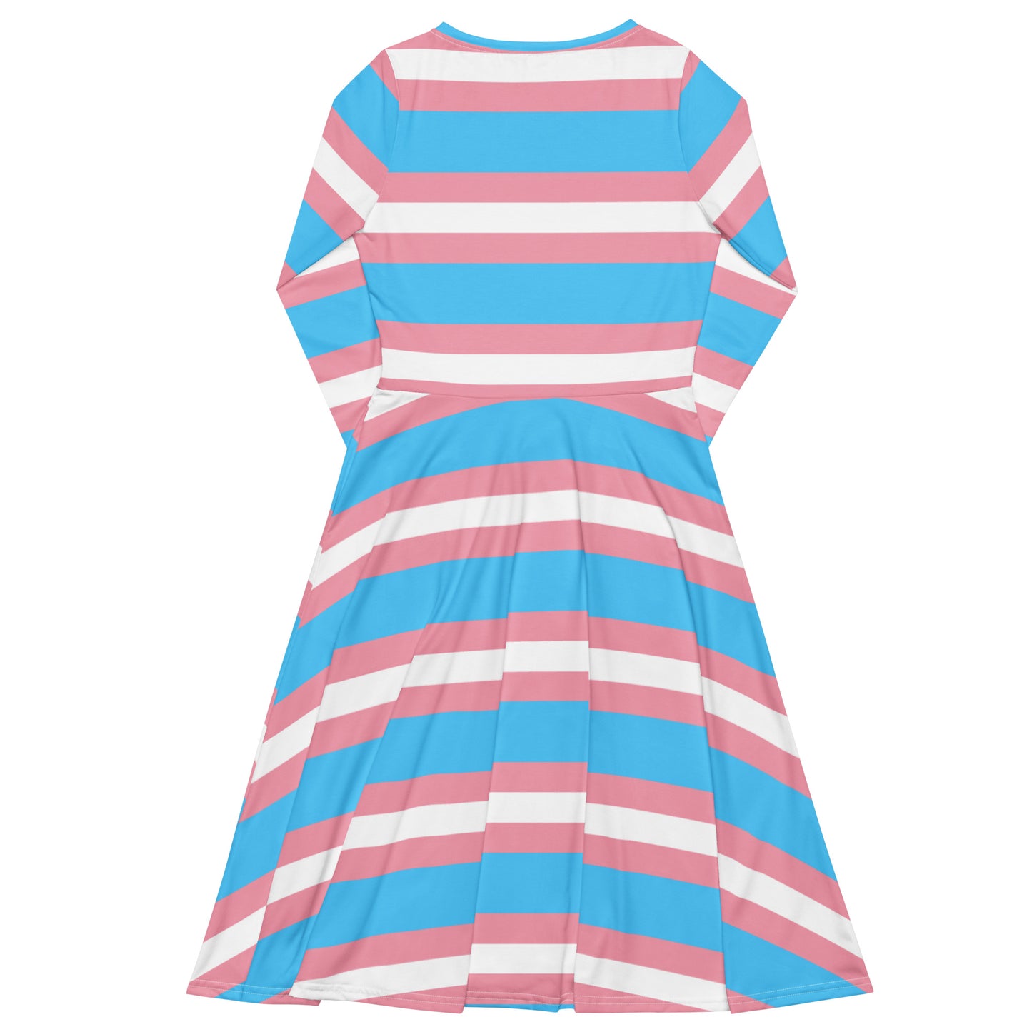 Trans Flag long sleeve midi dress