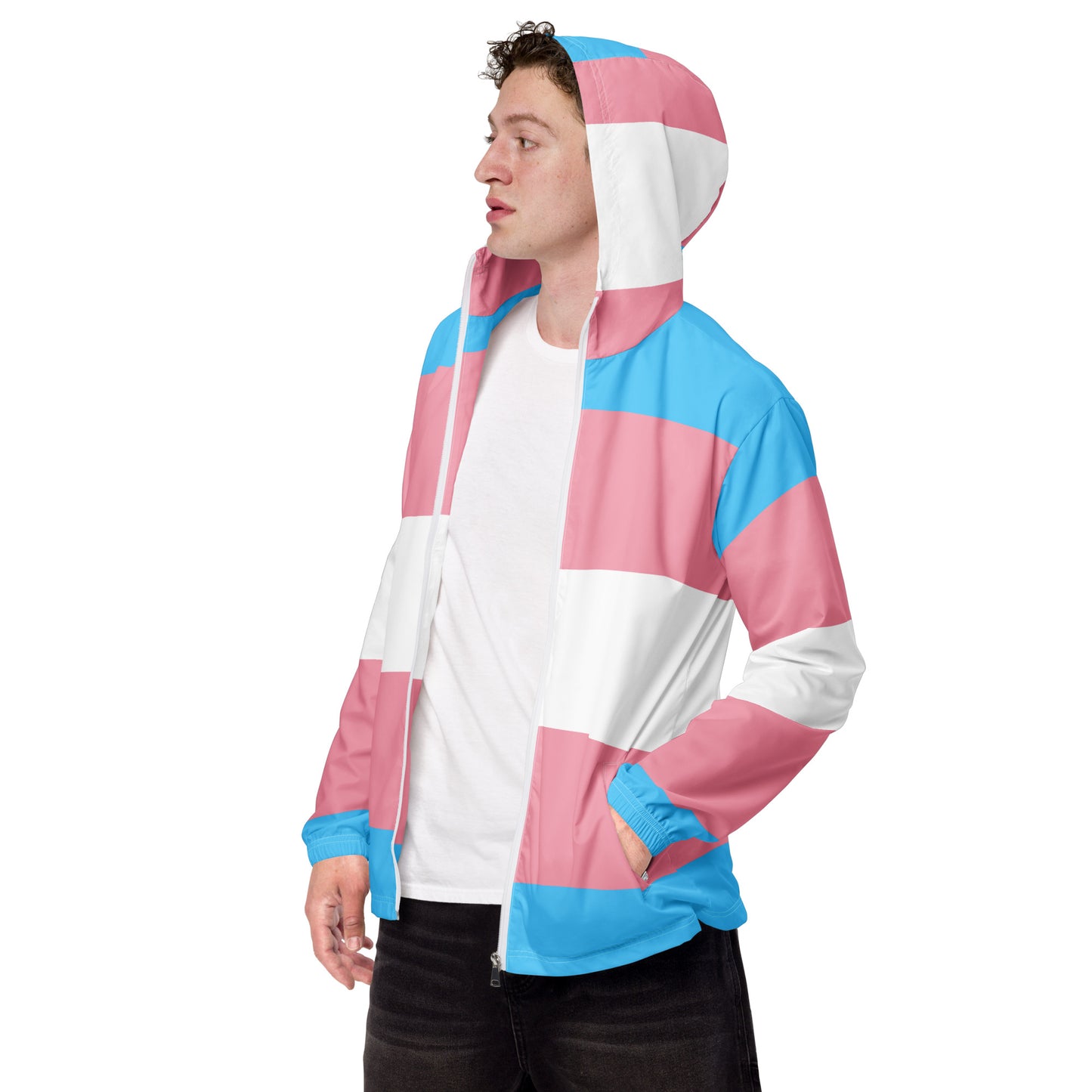 Trans Flag Men’s windbreaker