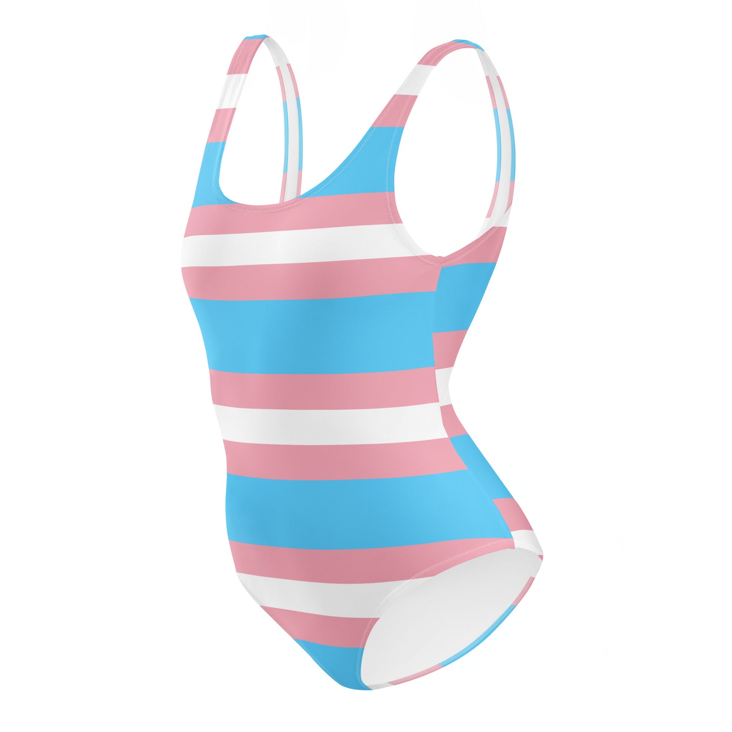 Trans Flag One-Piece Swimsuit