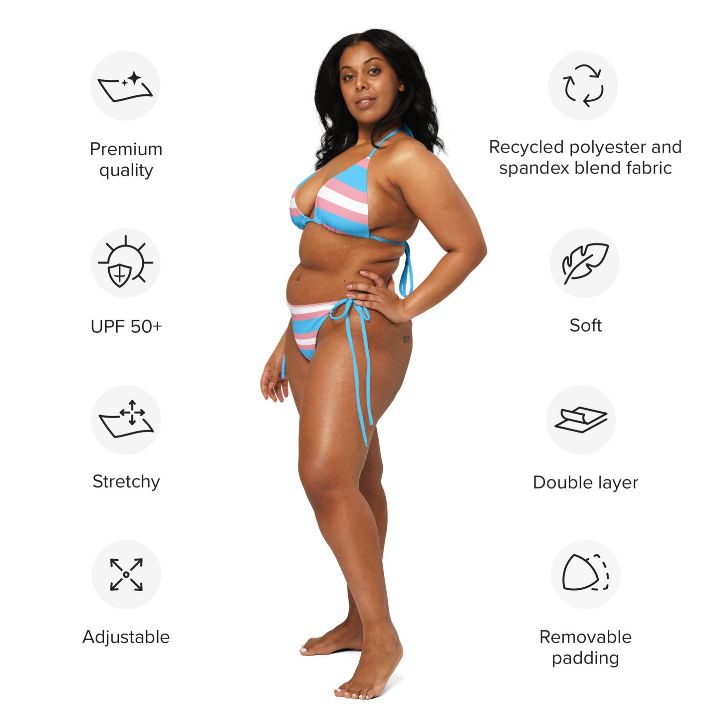 Trans Flag tring bikini