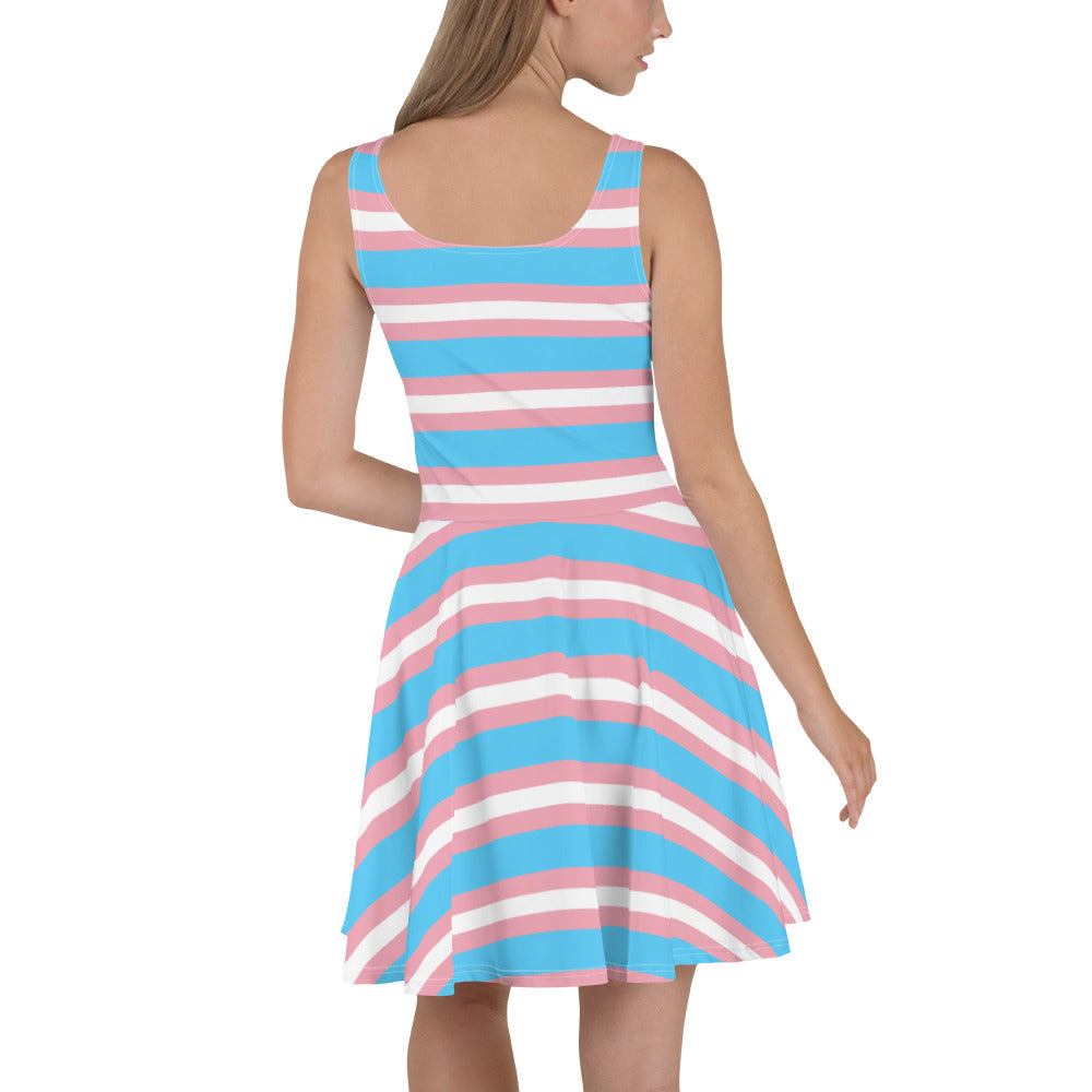 Trans Flag Skater Dress