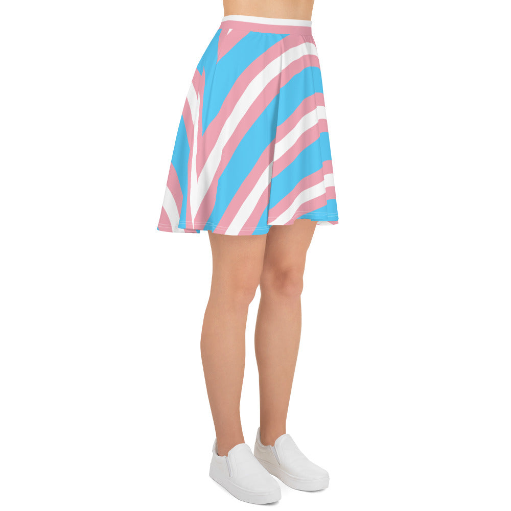 Trans Flag Skater Skirt