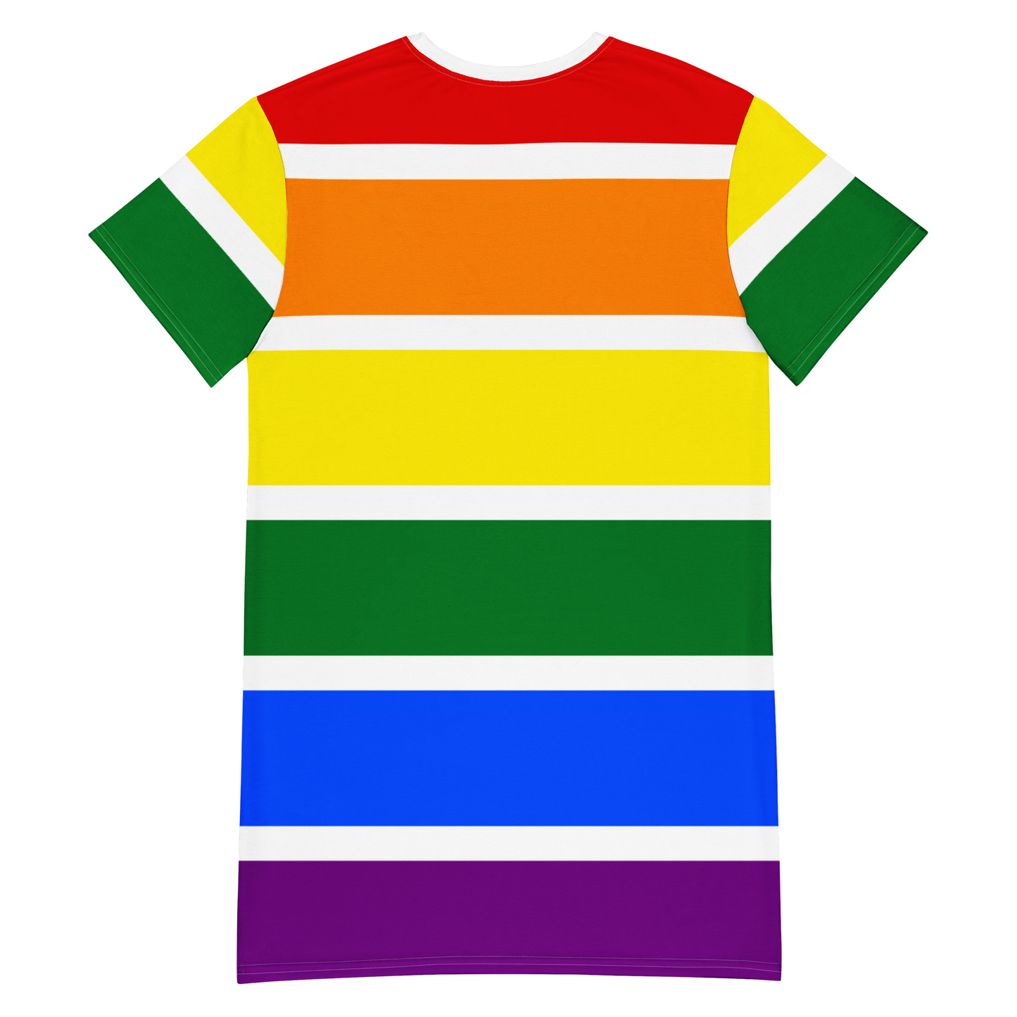 White Rainbow T-shirt dress