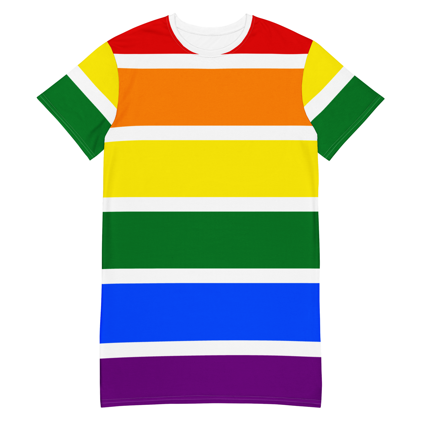 White Rainbow T-shirt dress