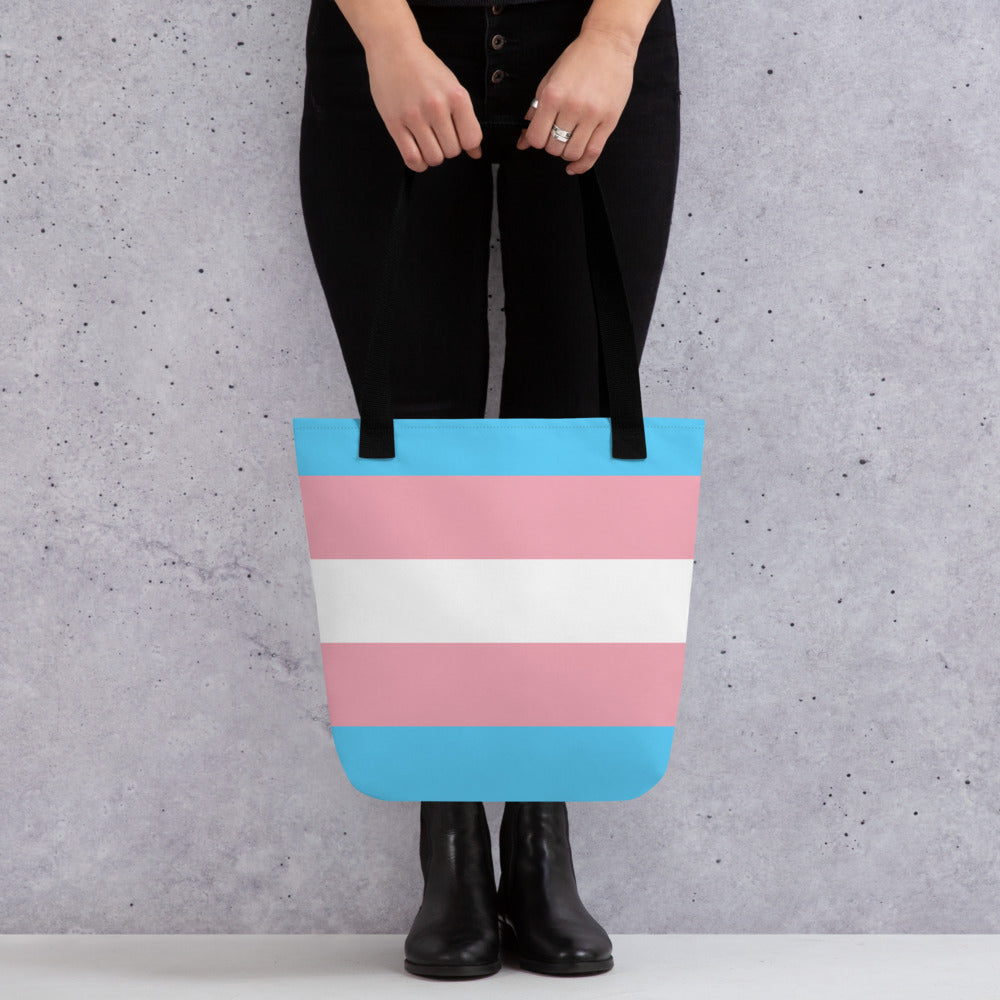 Trans Flag Tote bag
