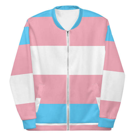 Trans Flag Unisex Bomber Jacket
