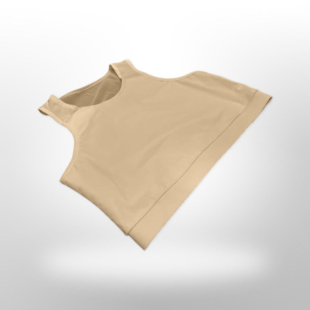 Mesh Back Comfort Band Binder Beige