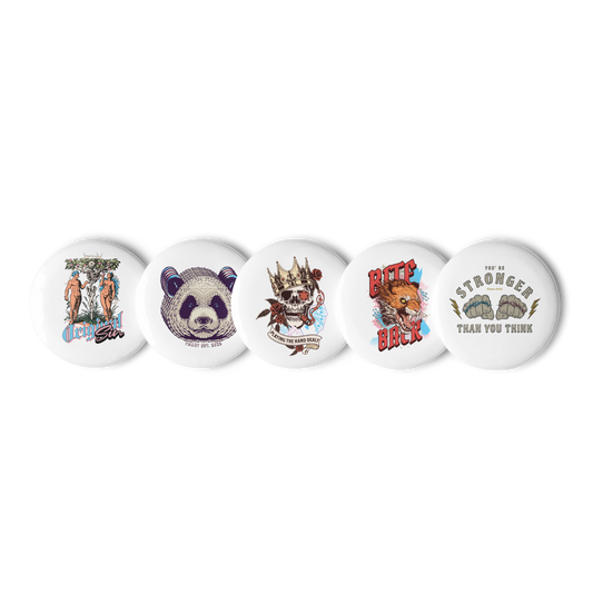 Set of pin buttons