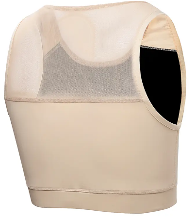 Mesh Back Comfort Band Binder Beige
