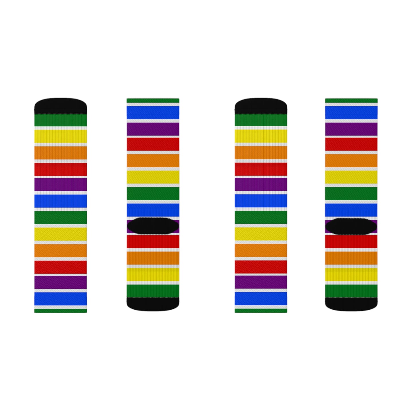 White All Over Rainbow Socks