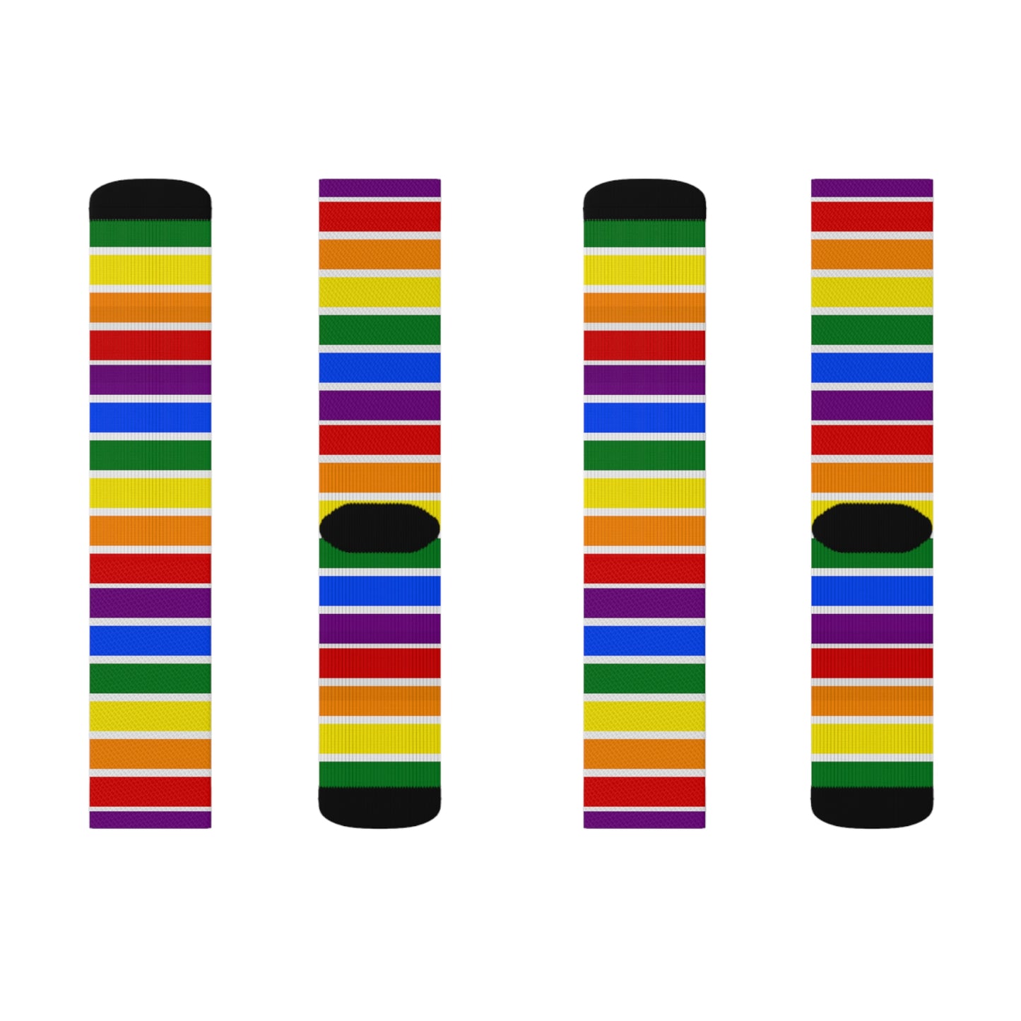 White All Over Rainbow Socks
