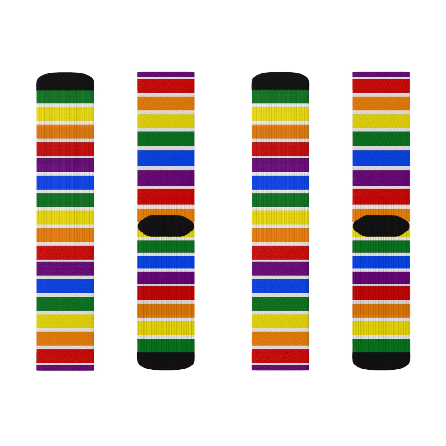 White All Over Rainbow Socks