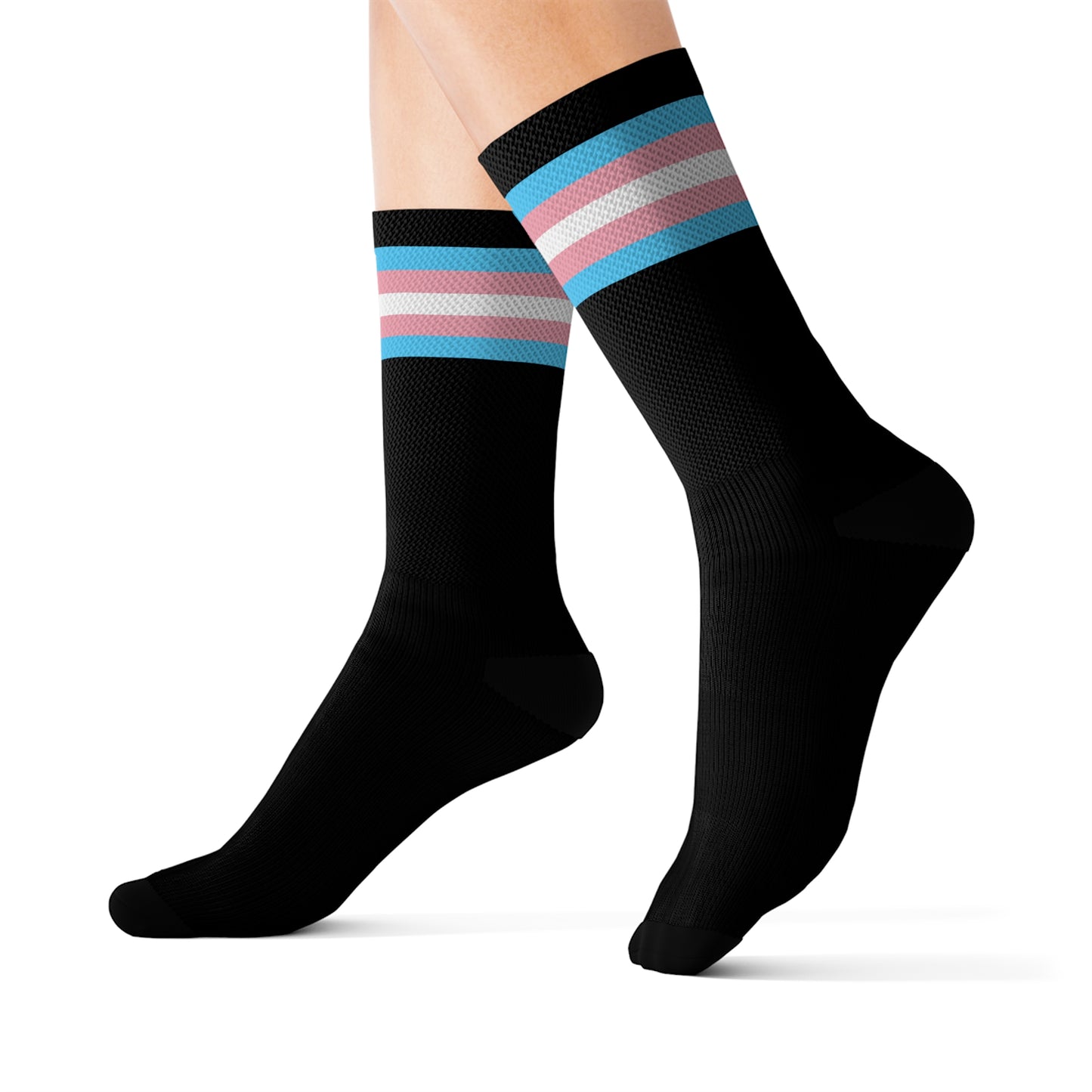 Black Trans Pride Socks