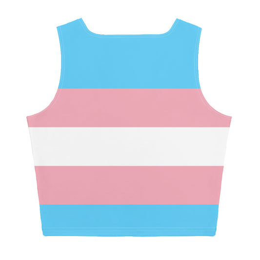 Trans Flag Crop Top