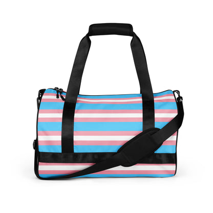 Trans Flag print gym bag