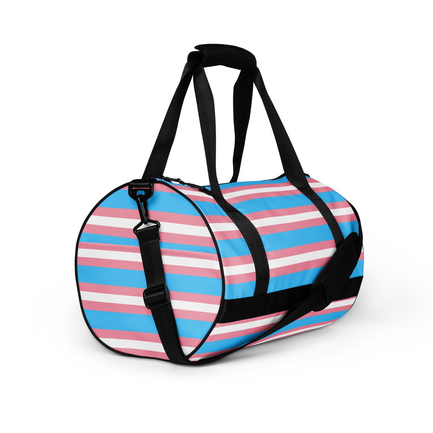 Trans Flag print gym bag