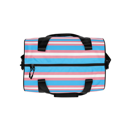 Trans Flag print gym bag