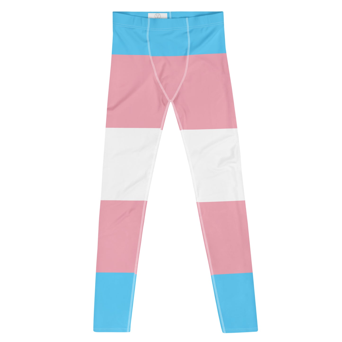 Trans Flag Print Men's Leggings