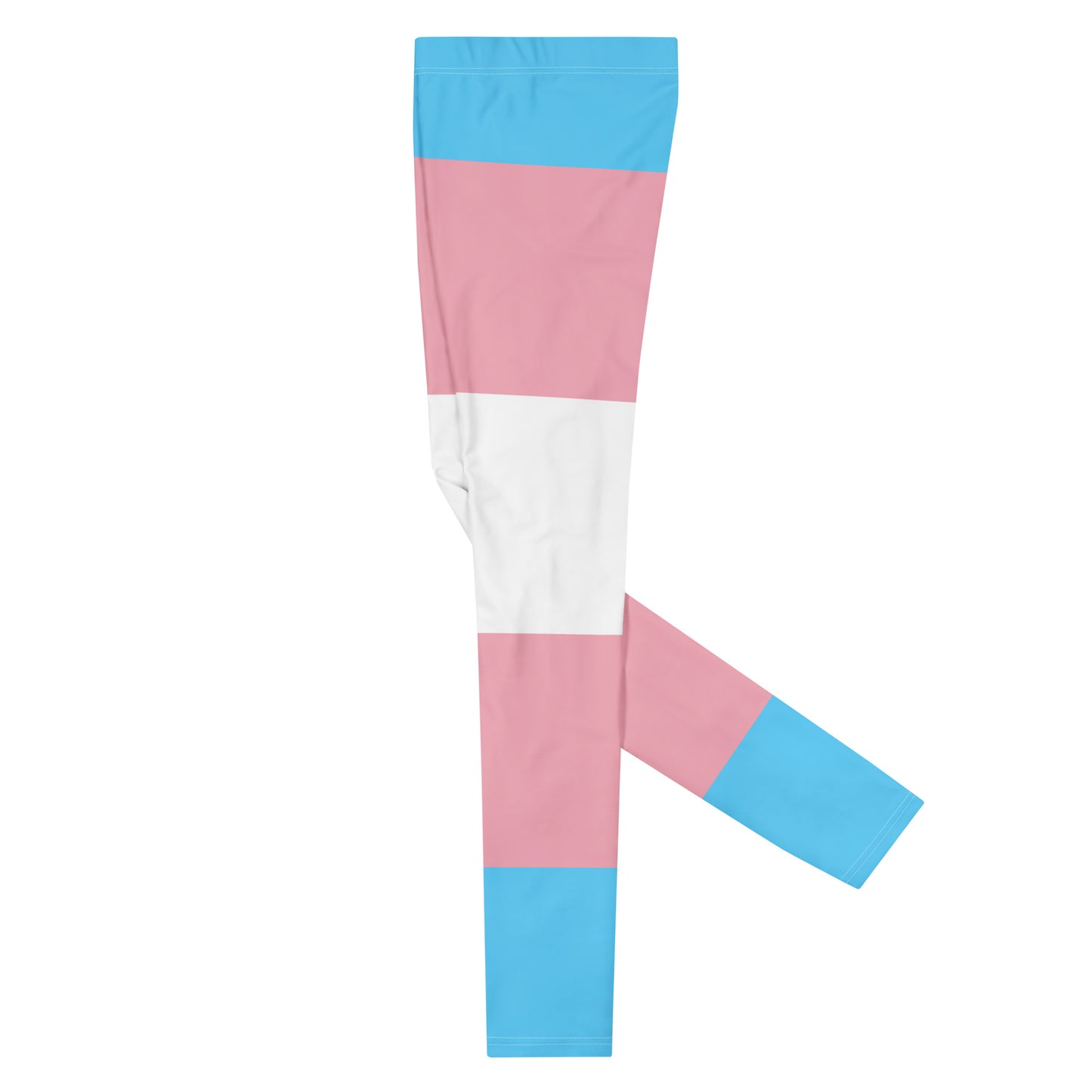 Trans Flag Print Men's Leggings