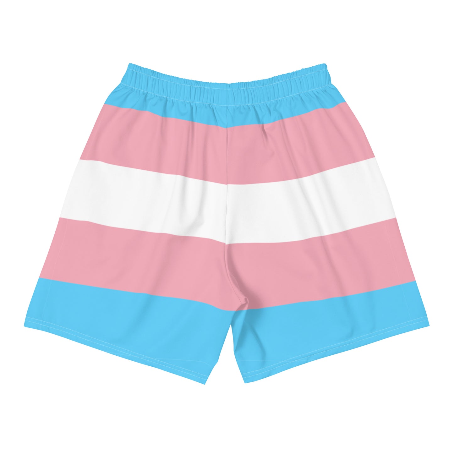 Trans Flag Print Athletic Shorts