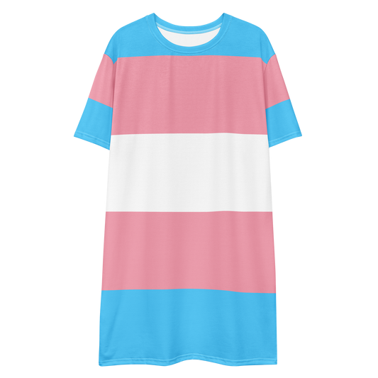 Trans Flag T-shirt dress