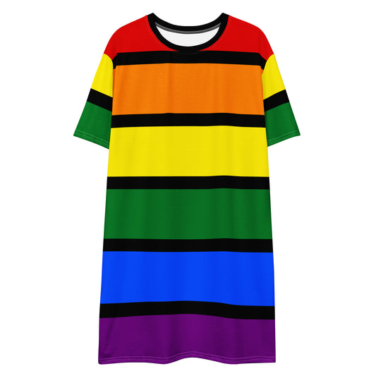 Black Rainbow T-shirt dress