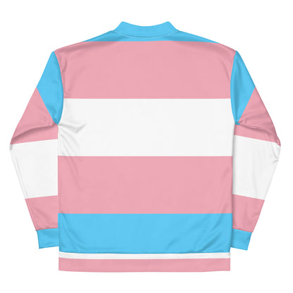 Trans Flag Unisex Bomber Jacket