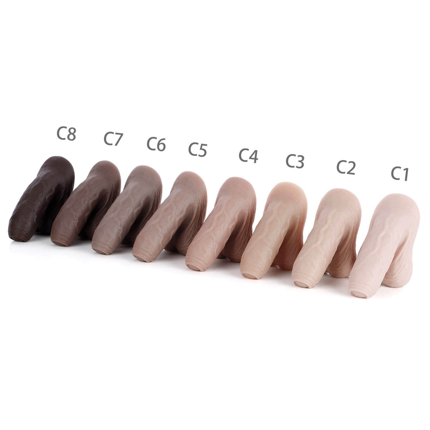 AXOLOM Au Naturel Soft Silicone FTM Packer - 3.5" Shaft Uncut - Axolom