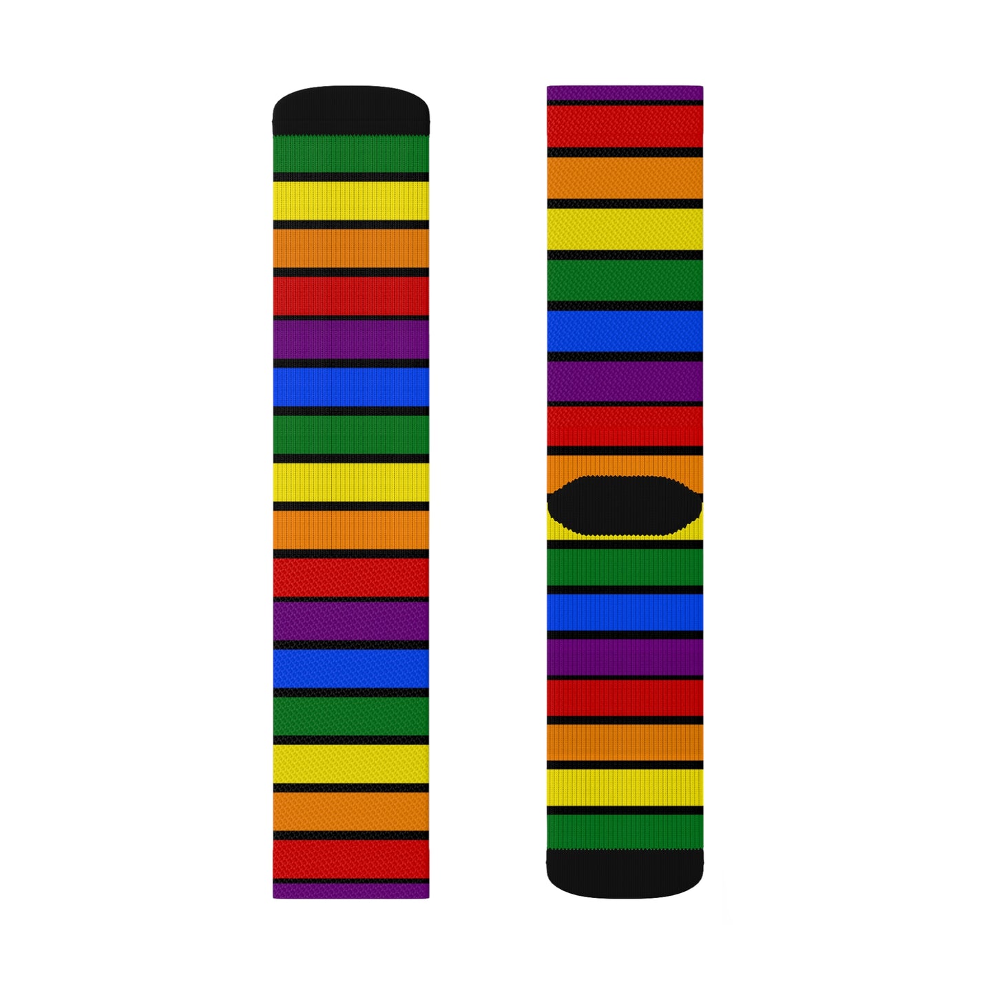 Black All Over Rainbow Socks