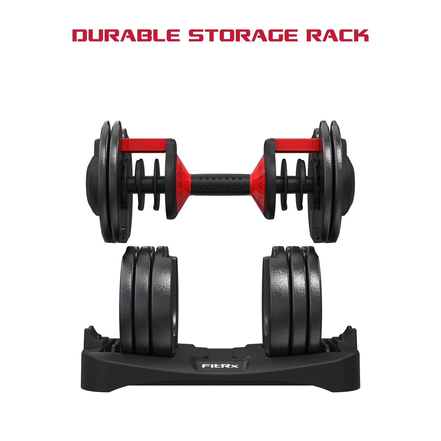 FitRx Adjustable Dumbbells, 5-52.5 lbs., Pair