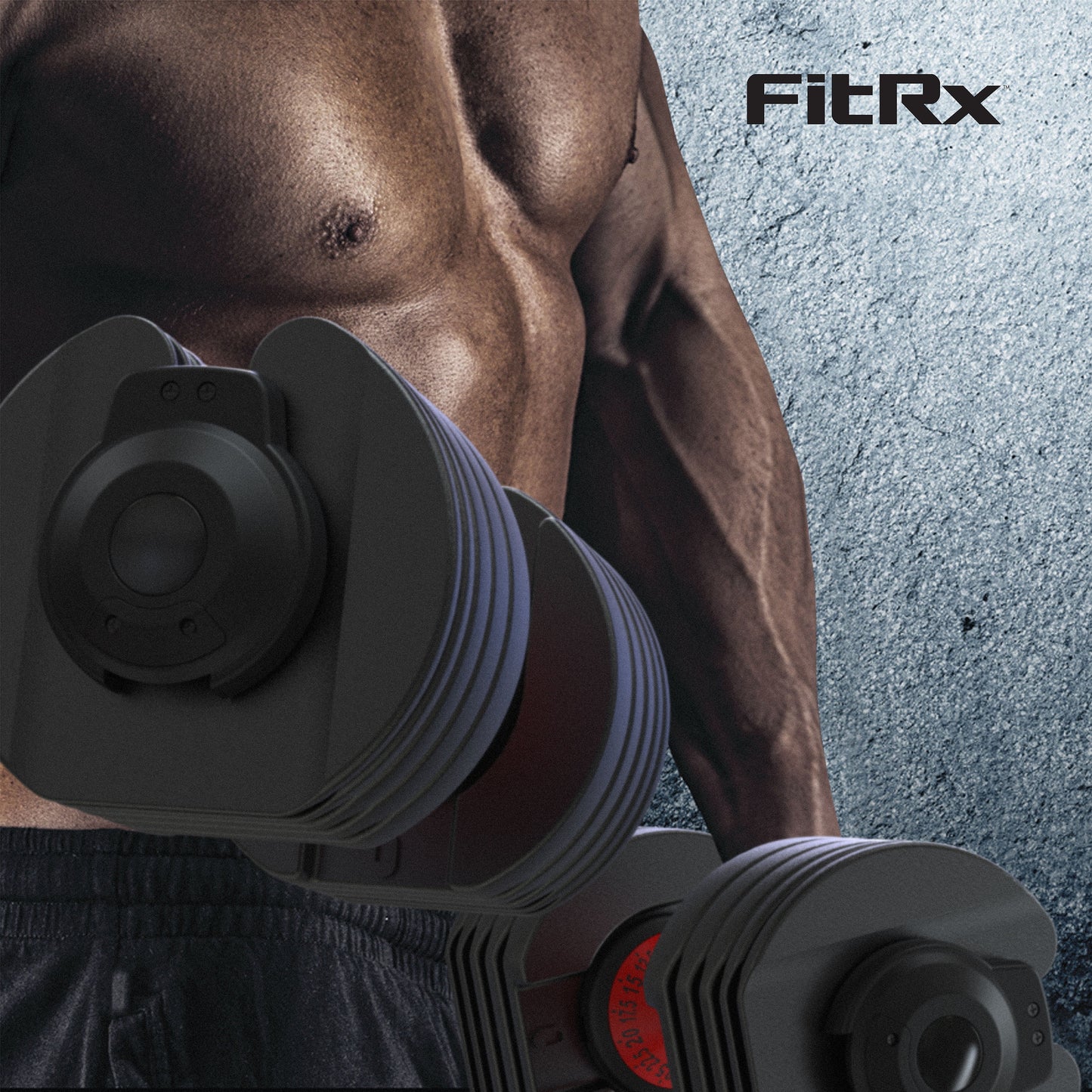 FitRx Adjustable Dumbbells, 5-52.5 lbs., Pair